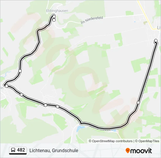 482 Bus Line Map