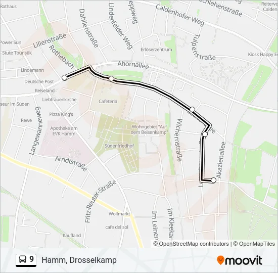 9 Bus Line Map