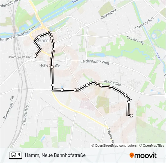 9 Bus Line Map