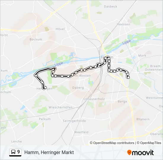 9 Bus Line Map