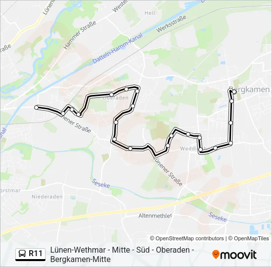 R11 Bus Line Map