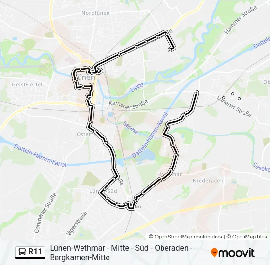 R11 Bus Line Map