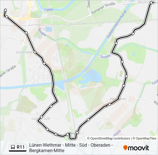 R11 Bus Line Map