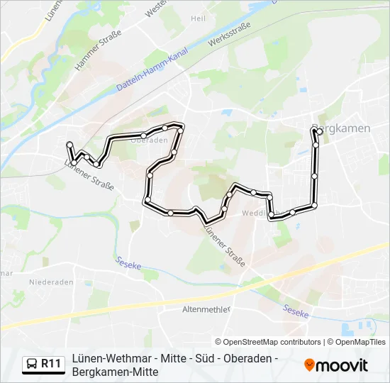 R11 Bus Line Map