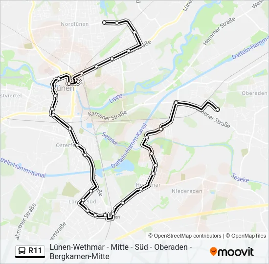 R11 Bus Line Map