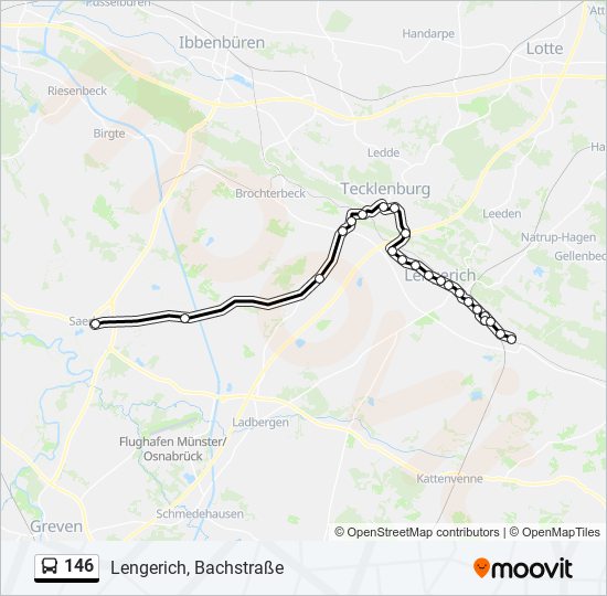 146 bus Line Map