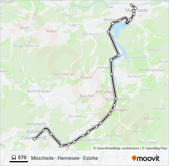 S70 Bus Line Map
