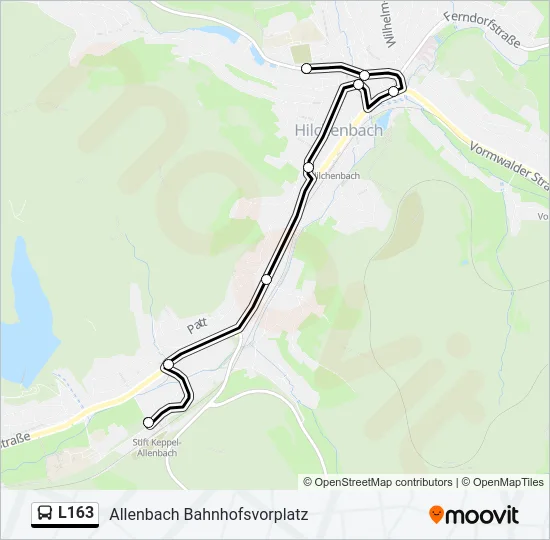 L163 Bus Line Map
