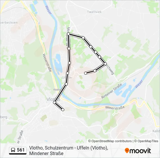 Автобус 561: карта маршрута