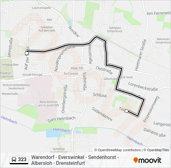 323 Bus Line Map