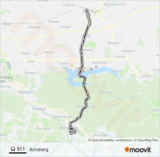 S11 Bus Line Map
