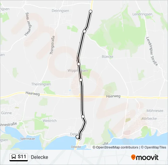 S11 Bus Line Map