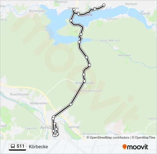S11 Bus Line Map
