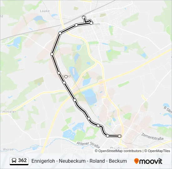 362 Bus Line Map