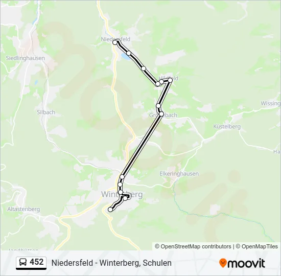 452 Bus Line Map