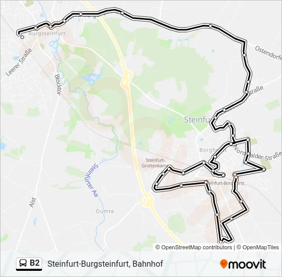 B2 Bus Line Map