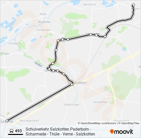 493 Route: Schedules, Stops & Maps - Pb-Elsen, Bohlenweg Sportpl. (Updated)