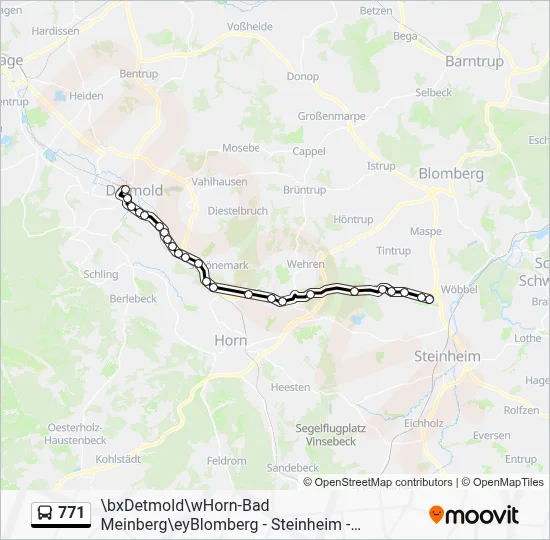771 Bus Line Map