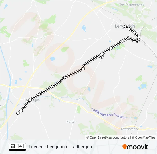 141 Bus Line Map