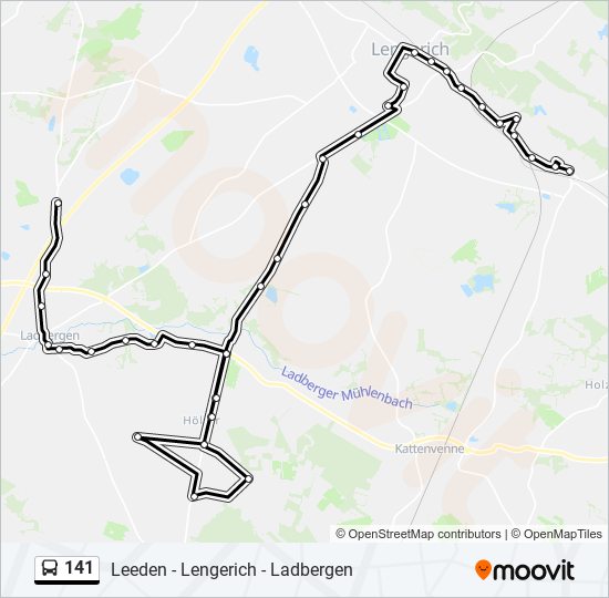 141 bus Line Map