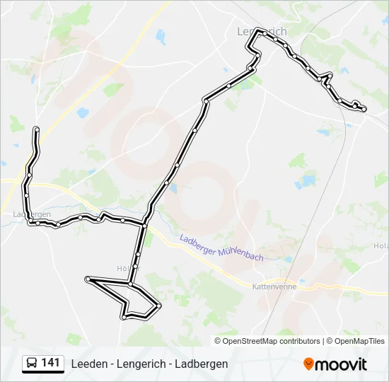141 Bus Line Map