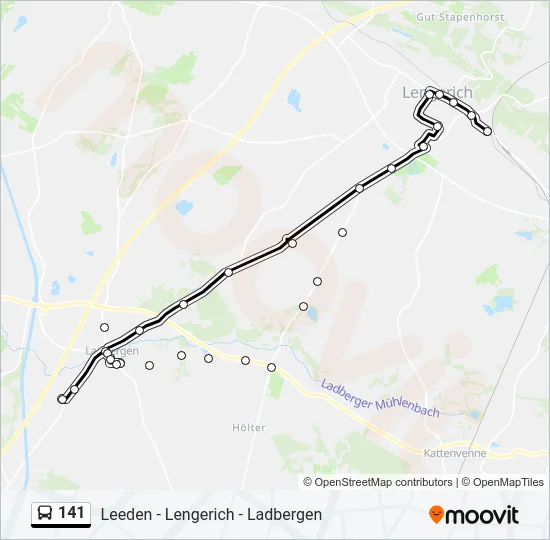141 Bus Line Map