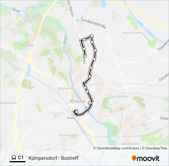 C1 Bus Line Map