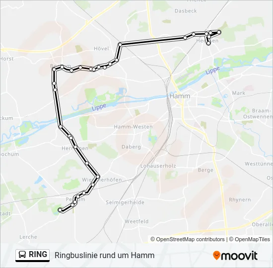 RING Bus Line Map
