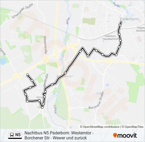 N5 Route Schedules Stops Maps Pb Wewer Am Zollhaus Updated 