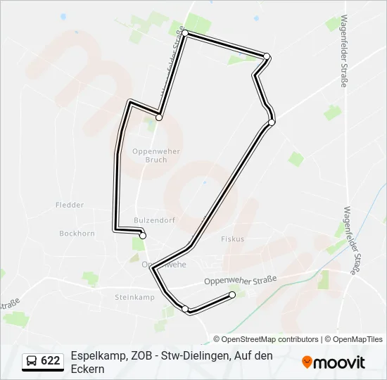 622 Bus Line Map