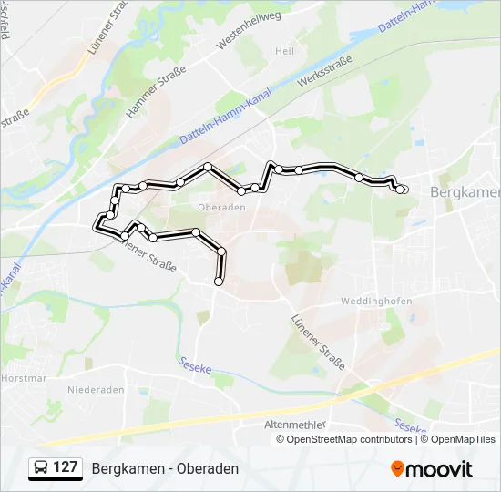 127 Bus Line Map