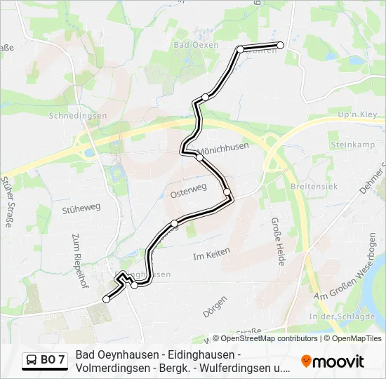 Автобус BO 7: карта маршрута