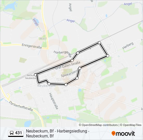 431 bus Line Map