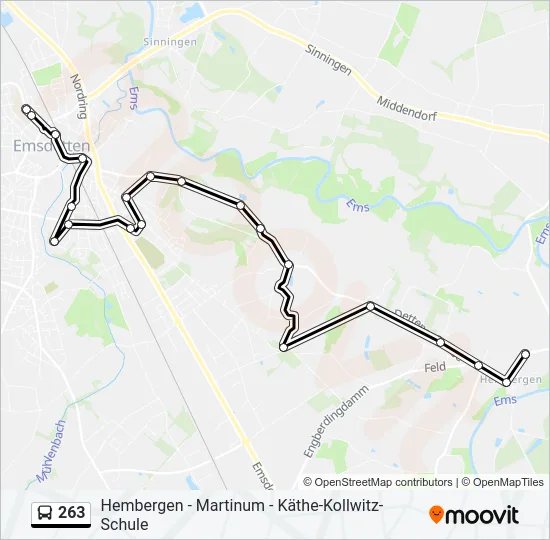 263 Bus Line Map