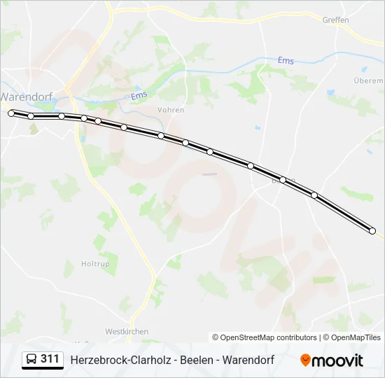 311 Bus Line Map