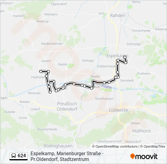 624 Bus Line Map