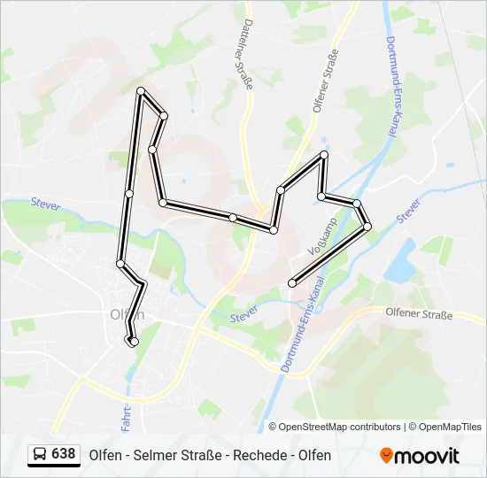 638 Bus Line Map