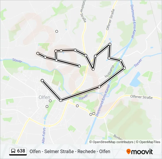 638 Bus Line Map