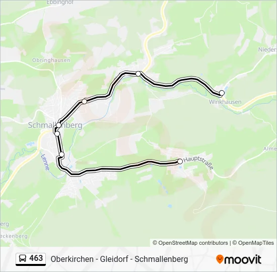 Автобус 463: карта маршрута