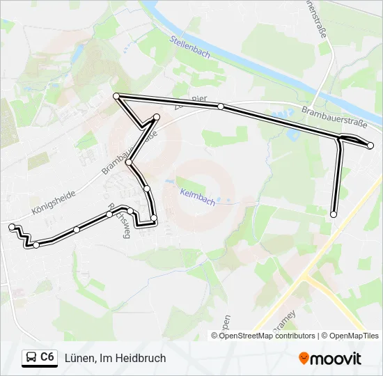 C6 Bus Line Map