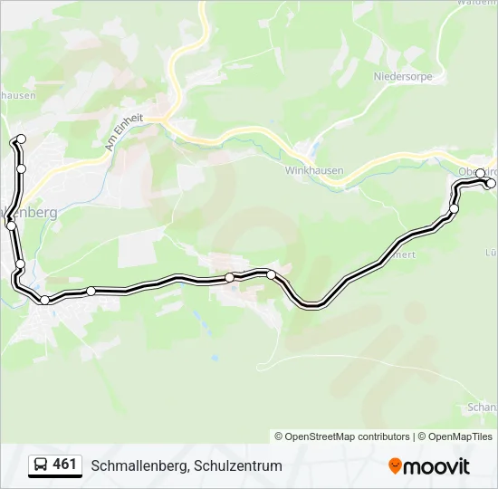461 Bus Line Map