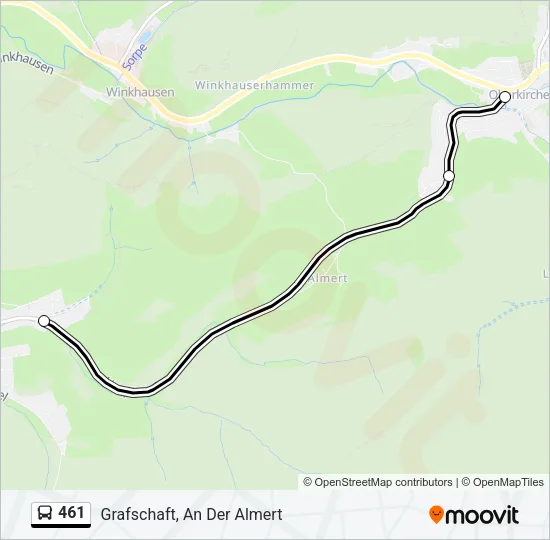 Автобус 461: карта маршрута