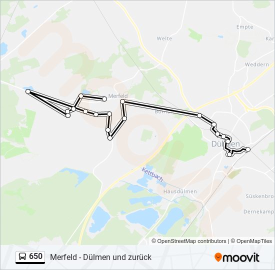 650 bus Line Map