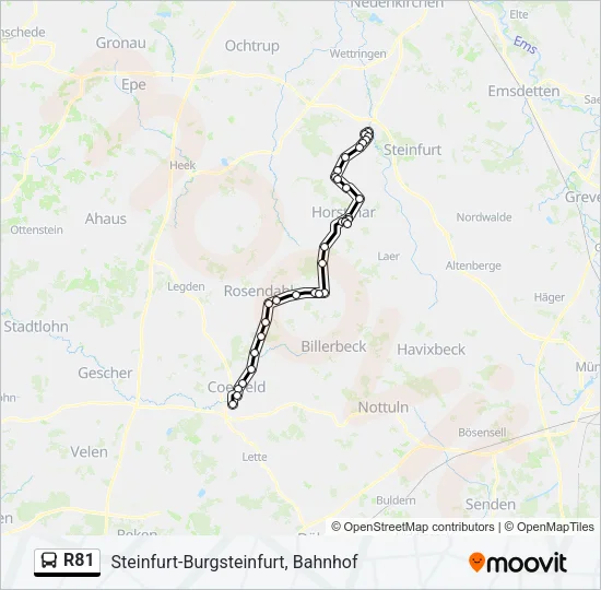R81 Bus Line Map