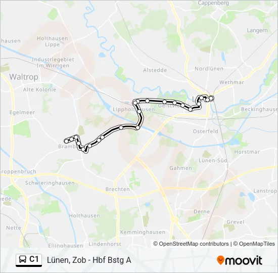 C1 Bus Line Map