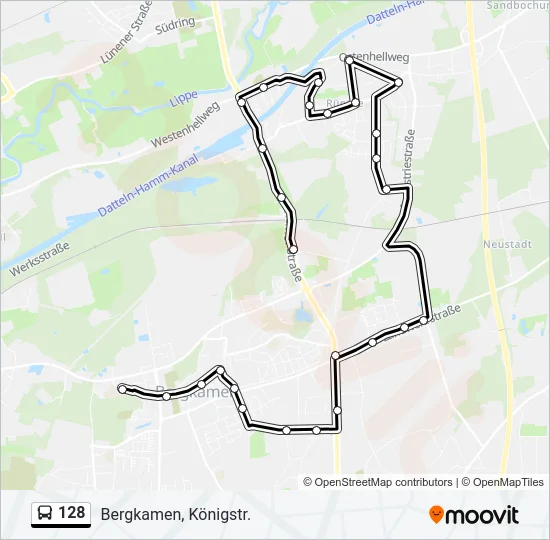128 Bus Line Map