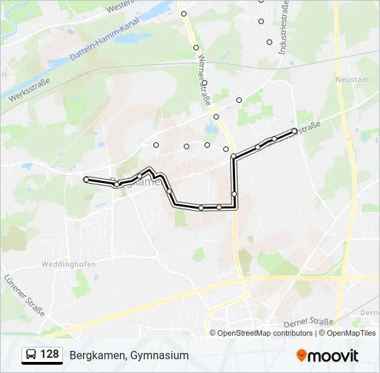 128 Bus Line Map