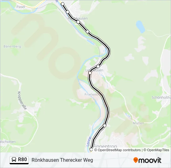 R80 Bus Line Map