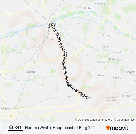 R41 Bus Line Map