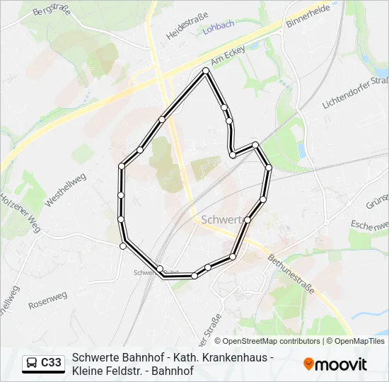 C33 Bus Line Map